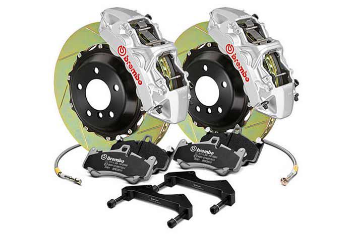 Brembo Big Brake Kit Silver, 380x34mm 2-Piece rotor Slotted, 6 piston caliper, Brembo N Caliper, Audi, A7 3.0T Front (with OE Disc 356mm/330mm) (C7), 2012-