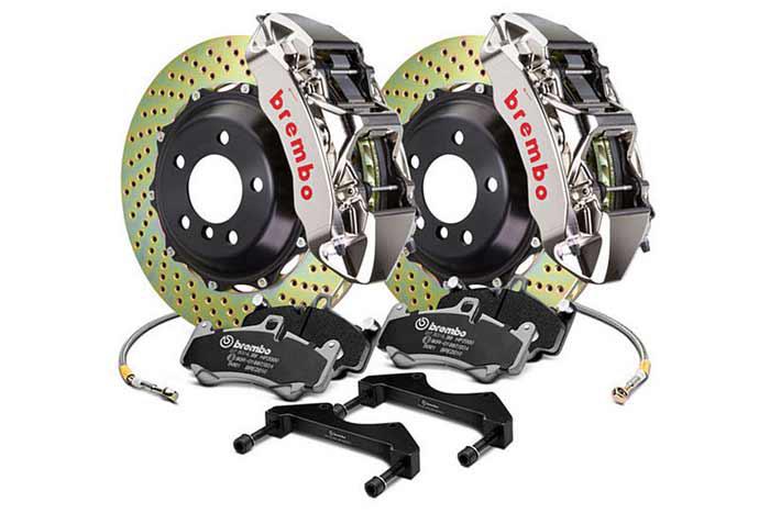 Brembo Big Brake Kit GT-R, 380x34mm 2-Piece rotor Drilled, 6 piston caliper, Brembo N Caliper, Audi, A7 3.0T Front (with OE Disc 356mm/330mm) (C7), 2012-