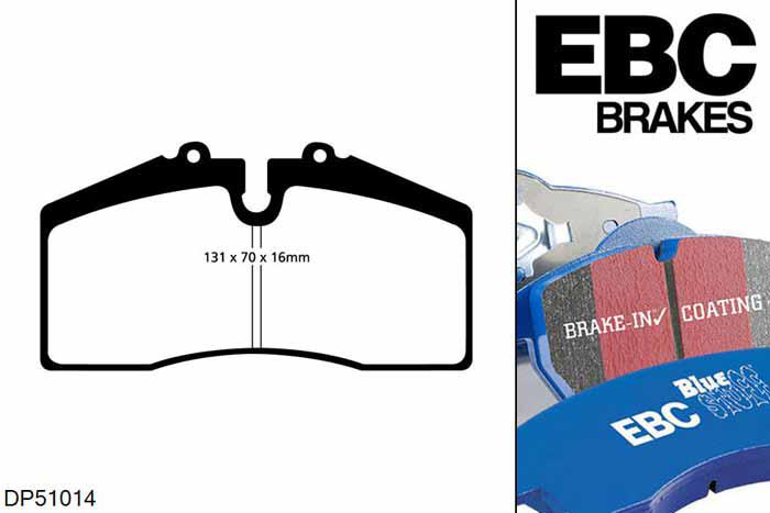 DP51014NDX, Audi S/RS RS2, 2.2 Turbo 311 PK 1993-1996, EBC Bluestuff remblokken set vooras, Voor modellen met Brembo remklauwen aan de vooras, Voor modellen met een remschijf diameter 304mm