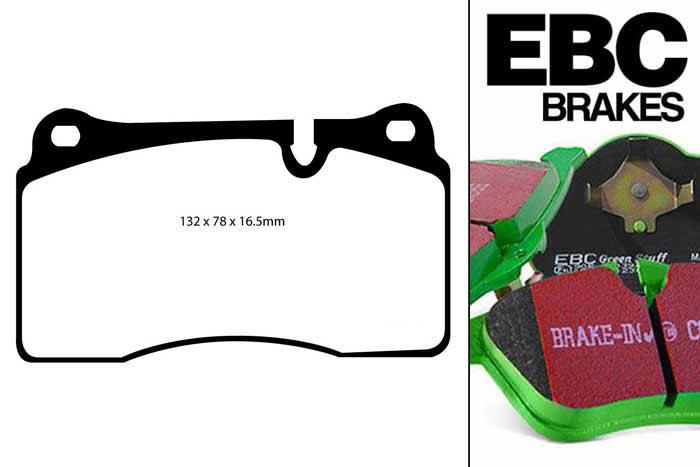 DP61922, Landrover Range Rover Sport (L320), 4.4 2007-2008, EBC Greenstuff remblokken set vooras, Voor modellen met Brembo remklauwen aan de vooras, Voor modellen met een remschijf diameter 360mm