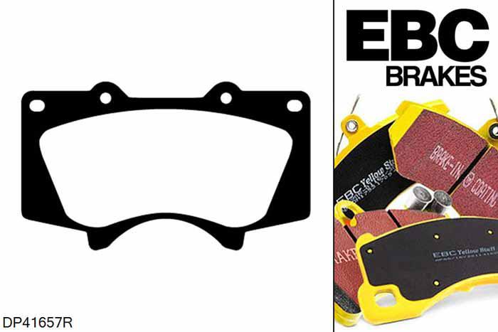 DP41657R, Mitsubishi Pajero, 3.8 (V97) 2006-, EBC Yellowstuff remblokken set vooras, Voor modellen met een remschijf diameter 332mm