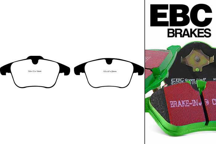 DP61932, Landrover Freelander, 2.2 TD 2007-2015, EBC Greenstuff remblokken set vooras, Voor modellen met ATE remklauwen aan de vooras, Voor modellen met een remschijf diameter 300mm