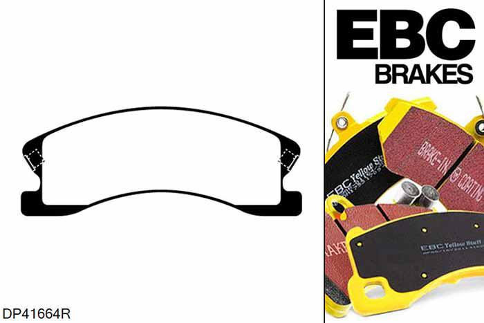 DP41664R, Jeep Grand Cherokee, 4.0 1999-2005, EBC Yellowstuff remblokken set vooras, Voor modellen met een remschijf diameter 305mm