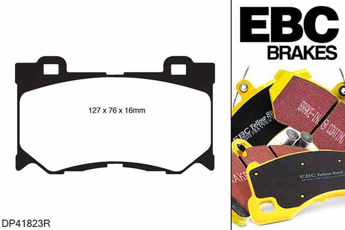 DP41823R, Nissan 370Z, 3.7 2009-, EBC Yellowstuff remblokken set vooras, Voor modellen met een remschijf diameter 355mm
