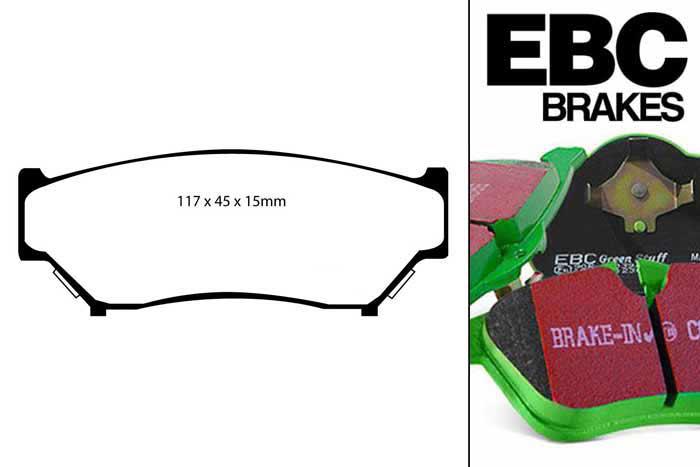 DP6979, Suzuki Grand Vitara, 1.6 (T-03) 1998-2006, EBC Greenstuff remblokken set vooras, Voor modellen met een remschijf diameter 285mm