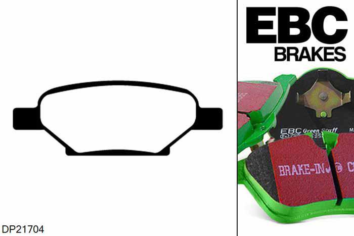 DP21704, Chevrolet HHR, 2.0 Supercharged 2008-2011, EBC Greenstuff remblokken set achteras