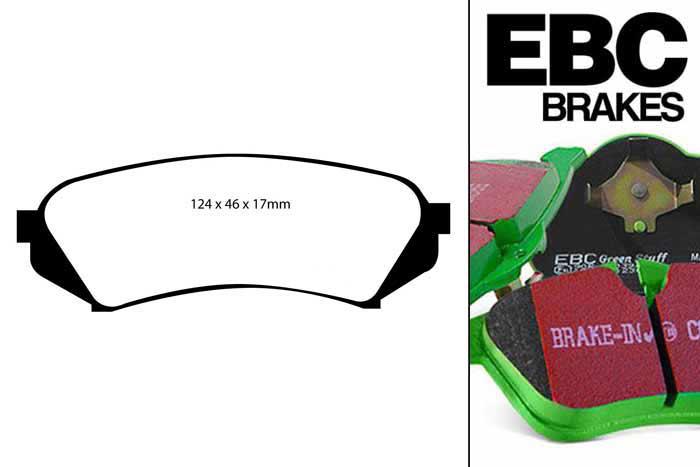 DP61282, Toyota Landcruiser, 4.2 TD (HDJ100) 1998-2007, EBC Greenstuff remblokken set achteras, Voor modellen met remschijf diameter van 330mm aan de achteras