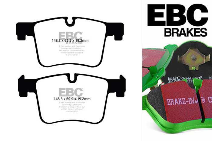 DP62105, BMW X4, 2.0 Turbo (28) 245 PK 2014-, EBC Greenstuff remblokken set vooras, Voor modellen met ATE remklauwen aan de vooras, Voor modellen met een remschijf diameter 328mm
