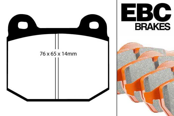 DP91538, Mitsubishi Lancer Evo 8, 2.0 Turbo 2002-2005, EBC Orangestuff remblokken set achteras, Voor modellen met Brembo remklauwen aan de achteras, Voor modellen met remschijf diameter van 300mm aan de achteras