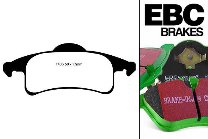 DP61606, Jeep Grand Cherokee, 3.1 TD 1999-2005, EBC Greenstuff remblokken set achteras, Voor modellen met ATE remklauwen aan de achteras, Voor modellen met remschijf diameter van 305mm aan de achteras