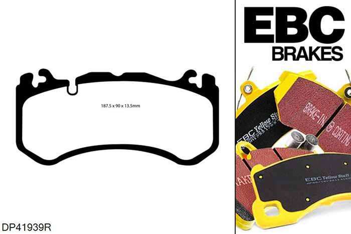DP41939R, Mercedes CL-Class (C216), CL600 517 PK 2006-2014, EBC Yellowstuff remblokken set vooras, Voor modellen met Brembo remklauwen aan de vooras, Voor modellen met een remschijf diameter 360mm