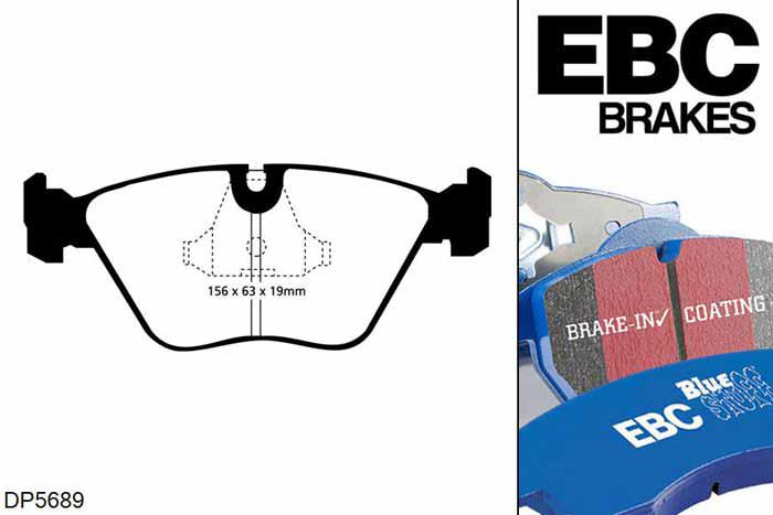 DP5689NDX, BMW M3, 3.0 (E36) 1992-1996, EBC Bluestuff remblokken set vooras, Voor modellen met ATE remklauwen aan de vooras, Voor modellen met een remschijf diameter 315mm