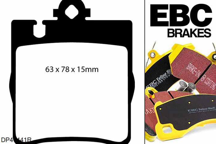 DP41441R, Mercedes C-Class (W203), Models with Sport Package C-Class (W203), EBC Yellowstuff remblokken set achteras, Voor modellen met remschijf diameter van 290mm aan de achteras