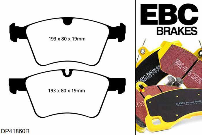 DP41860R, Mercedes GL-Class (X164), GL350 (3.0TD) 211 PK 2009-2012, EBC Yellowstuff remblokken set vooras, Voor modellen met een remschijf diameter 373mm