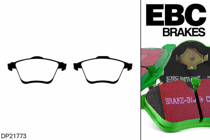 DP21773, Mazda 6, 2.3 Turbo MPS (GG) 260 PK 2005-2008, EBC Greenstuff remblokken set vooras, Voor modellen met een remschijf diameter 320mm