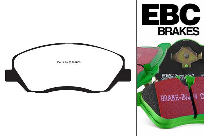 DP61783, Kia Sorento, 2.2 TD 2010-2015, EBC Greenstuff remblokken set vooras, Voor modellen met een remschijf diameter 321mm