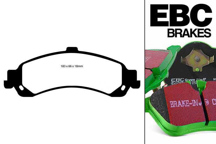 DP61635, Chevrolet Tahoe 2WD 2000-2002, EBC Greenstuff remblokken set achteras, Voor modellen met remschijf diameter van 330mm aan de achteras