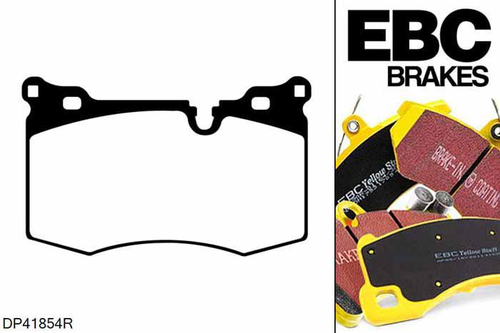 DP41854R, Mini Mini Roadster (R59), 1.6 Turbo Works 2012-, EBC Yellowstuff remblokken set vooras, Voor modellen met Brembo remklauwen aan de vooras, Voor modellen met een remschijf diameter 316mm