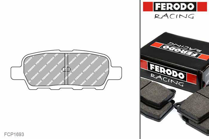 FCP1693H, Ferodo DS2500 remblokken Achteras, Nissan 350Z, Enthusiast / Touring / Grand Touring / Track NULLkW/, Bouwj. jan-04 - dec-08, AKEBONO remklauw achteras