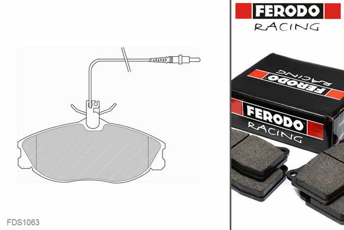 FDS1063, Ferodo DS-Performance remblokken vooras, Peugeot 406, 2.2 i    16V, 116kW/158pk, Bouwj. jul-00 -, LUCAS/TRW remklauw vooras