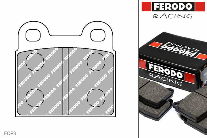 FCP3R, Ferodo DS3000 remblokken Achteras, Alfa Romeo GTV, 2.0, /, Bouwj. mrt-86 - dec-87, ATE remklauw achteras