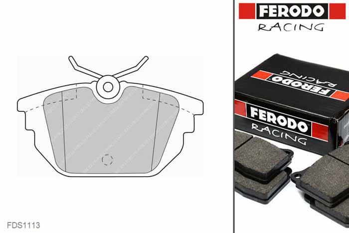 FDS1113, Ferodo DS-Performance remblokken achteras, Alfa Romeo 146, 1.3 i, 66kW/90pk, Bouwj. sep-94 - sep-96, LUCAS/TRW remklauw achteras