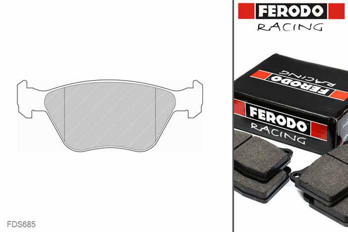 FDS685, Ferodo DS-Performance remblokken vooras, Opel Calibra, 2.5 24V, 125kW/170pk, Bouwj. sep-89 - dec-94, ATE remklauw vooras