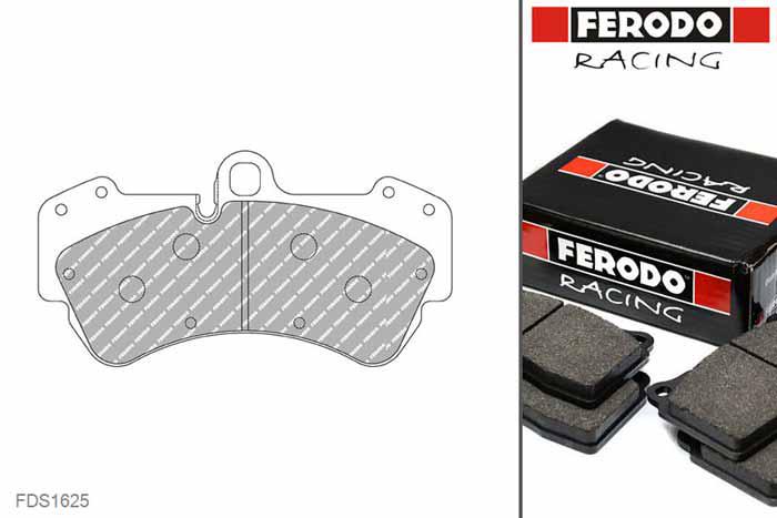 FDS1625, Ferodo DS-Performance remblokken vooras, Porsche Cayenne (955), 3.2, 184kW/250pk, Bouwj. okt-03 -, BREMBO remklauw vooras, "17"""