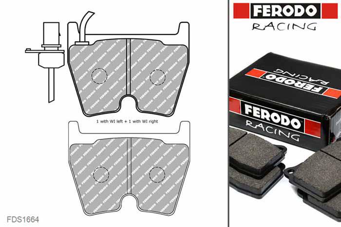 FDS1664, Ferodo DS-Performance remblokken achteras, Audi R8, 5.2 FSI quattro, 412kW/560pk, Bouwj. nov-10 -, BREMBO remklauw achteras, PR 2ED