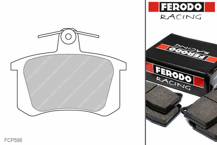 FCP596H, Ferodo DS2500 remblokken Achteras, Audi A8, 2.5 TDi 24V 110kW/150pk, Bouwj. apr-96 - mei-00, LUCAS/TRW remklauw achteras