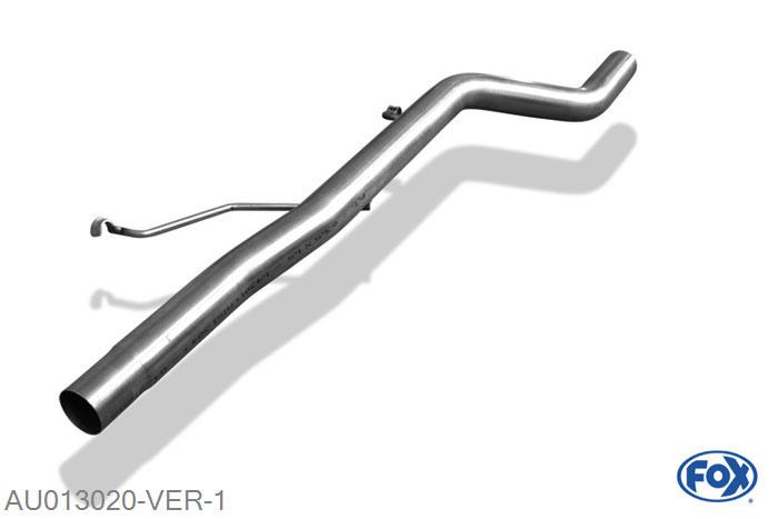 AU013020-VER, Audi 80 Typ B4 quattro 2.0l 85/101/103kW 2.3l 98kW 2.6l 110kW 2.8l 128kW, Voordemper vervangende buis 63,5mm Buisdiameter Geheel RVS, Zonder goedkeuring