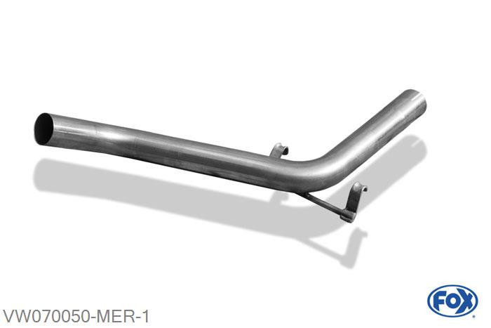 VW070050-MER, VW Corrado G60 1.8l 118kW, Middendemper vervangende buis 55mm Buisdiameter Geheel RVS, ohne