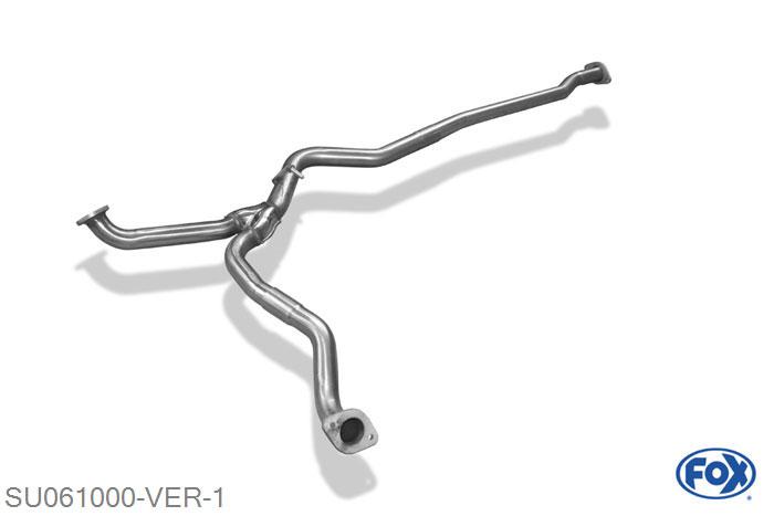 SU061000-VER, Subaru Outback/ Legacy Outback 3,0l - BL/ BP, Voordemper vervangende buis 55mm Buisdiameter Geheel RVS, Zonder goedkeuring