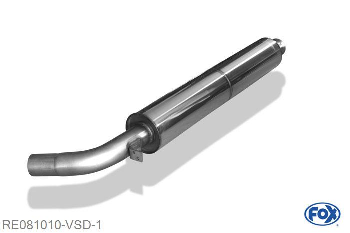 RE081010-VSD, Renault Megane II Sport 2.0l 165kW, Voordemper 63,5mm Buisdiameter Geheel RVS, Absortie demper, mooie diepe sound, Teilegutachten (eintragungspflichtig)