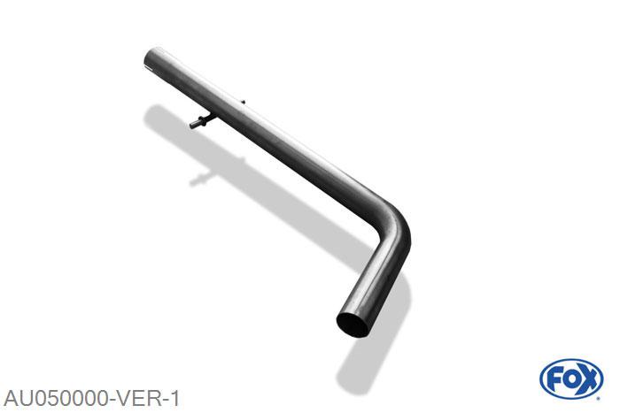 AU050000-VER, Audi A3 Typ 8L 1.6l 74/75kW 1.8l 92kW 1.8l T 110kW 1.9l TDI 66/74/81/96kW, Voordemper vervangende buis 55mm Buisdiameter Geheel RVS, Zonder goedkeuring