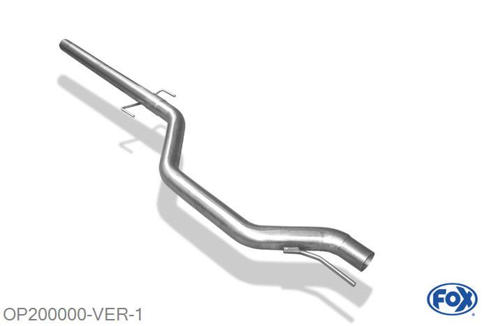 OP200000-VER, Opel Signum Sportheck 2,8l 2.8l 169kW, Voordemper vervangende buis 70mm Buisdiameter Geheel RVS, Zonder goedkeuring