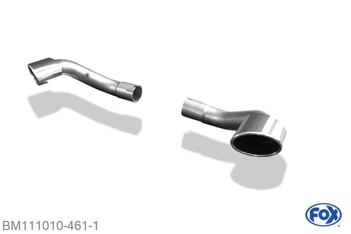 BM111010-461, BMW X5 - E70 3.0l D 155/173kW, Endrohre passend op original Einddemper - 115x85mm  Type 38 rechts/links Geheel RVS, ABE (eintragungsfrei)