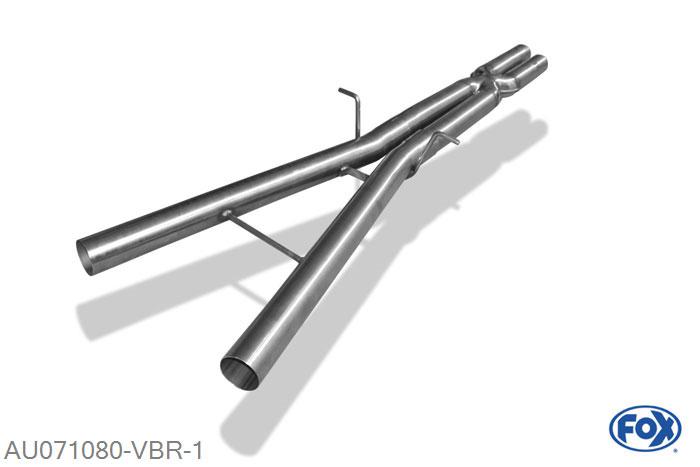 AU071080-VBR, Audi RS6 4B 4.2l 331kW, Vorderrohr bis Kat 70mm 70mm Buisdiameter Geheel RVS