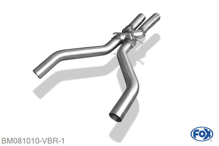 BM081010-VBR, BMW Z4 E89 - sDrive 35i 3.0l 225kW, X-Pipe einddemper/Kat 60mm Buisdiameter Geheel RVS