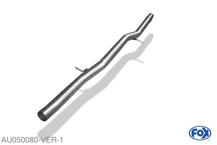 AU050080-VER, Audi S3 Typ 8L 1.8l T 154/165kW, Voordemper vervangende buis O 63,5mm 63,5mm Buisdiameter Geheel RVS, Zonder goedkeuring