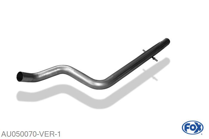 AU050070-VER, Audi A3 Typ 8L/ VW Golf IV/ VW Beetle 1.4l 55kW 1.6l 74/75/77/81kW 1.8l 92/110/132kW 2.0l 85kW 2.3l 110/125kW 1.9l SDI/TDI 50/66/74/81/85/96/110kW, Voordemper vervangende buis O63,5mm 63,5mm Buisdiameter Geheel RVS, Zonder goedkeuring
