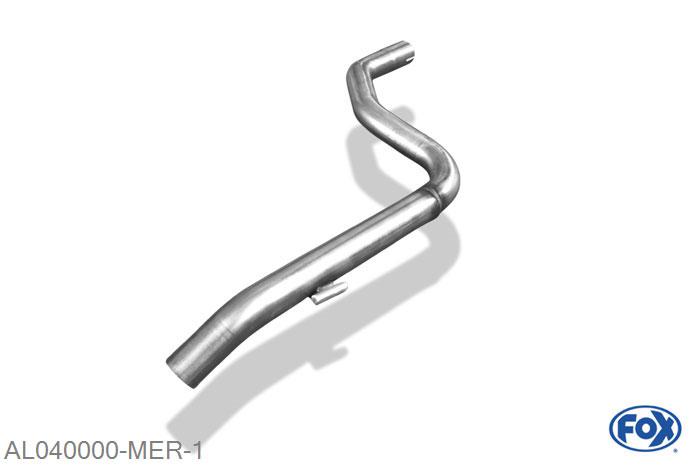 AL040000-MER, Alfa Romeo 147 1.6l 77/88kW 2.0l 110kW, Middendemper vervangende buis 50mm Buisdiameter Geheel RVS