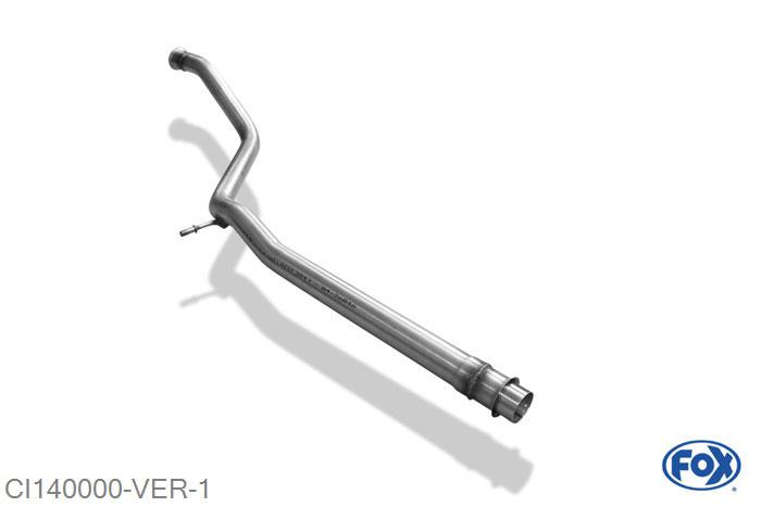 CI140000-VER, Citroen C4 Coupe 2.0l 130kW, Voordemper vervangende buis 63,5mm Buisdiameter Geheel RVS, ohne