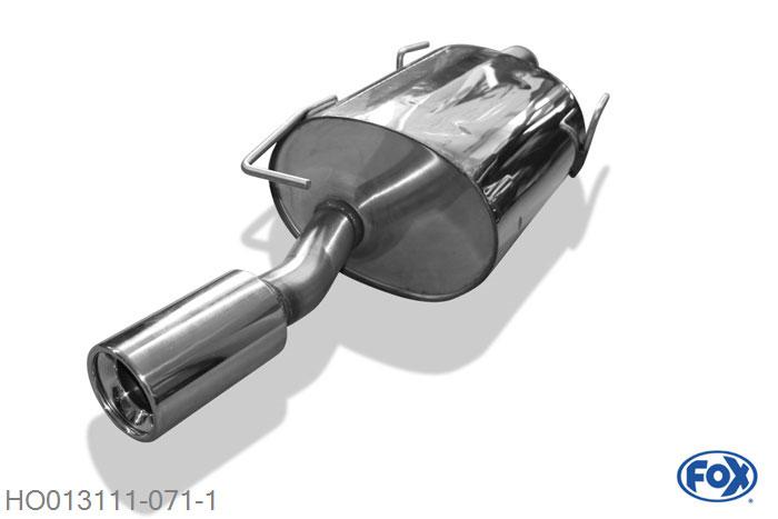 HO013111-071, Honda Civic VI Aerodeck MC2 1.8l 124kW, Einddemper met eindstuk 1x90mm  Type 13 55mm Buisdiameter Geheel RVS, Absortie demper, mooie diepe sound, EG Gutachten (eintragungsfrei)
