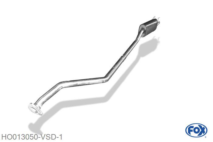 HO013050-VSD, Honda Civic VII EU5 EU6 EU7 EU8EP1 EP2, Voordemper 45mm Buisdiameter Geheel RVS, Absortie demper, mooie diepe sound, Met E-keur