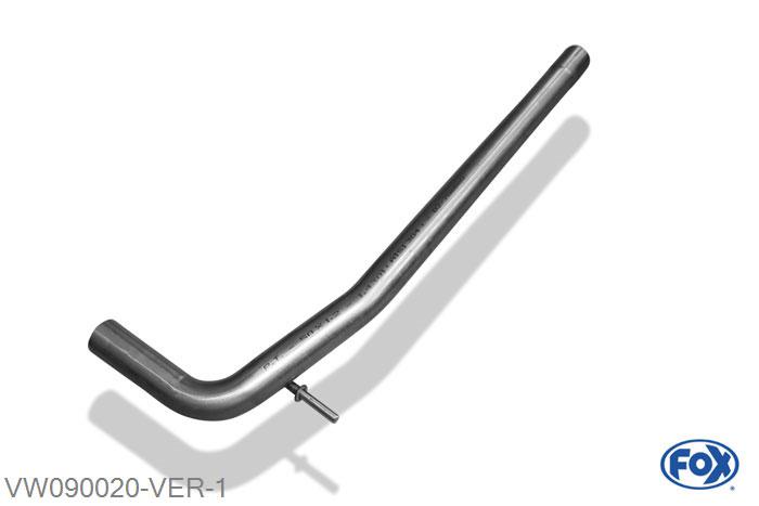 VW090020-VER, VW Lupo 6X 1.4l 74/77kW 1.6l 92kW, Voordemper vervangende buis 50mm Buisdiameter Geheel RVS, EG-Gutachten