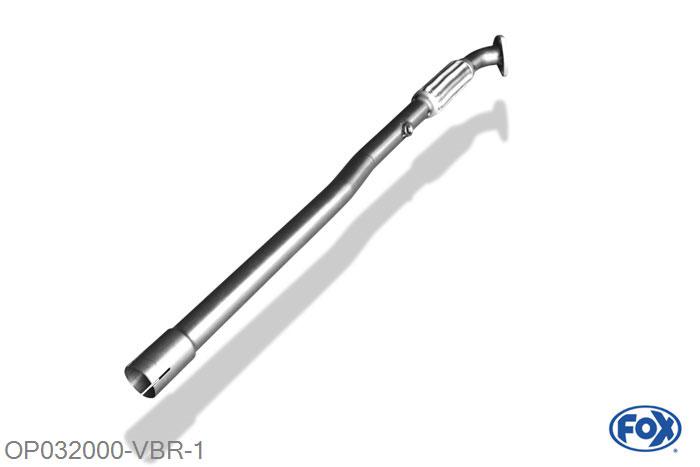 OP032000-VBR, Opel Corsa C 1.0l 43/44kW 1.2l 55/59kW 1.4l 66kW 1.8l 92kW 1.3l D 51kW 1.7l D 48/55kW, Verbindingsbuis met flexibel stuk 45mm Buisdiameter Geheel RVS