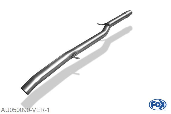 AU050090-VER, Audi S3 Typ 8L 1.8l T 154/165kW, Voordemper vervangende buis - Buisdiameter: 70mm 70mm Buisdiameter Geheel RVS, Zonder goedkeuring