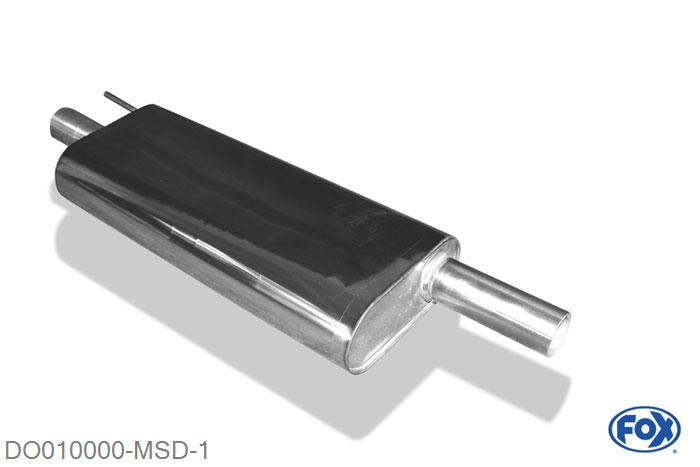 DO010000-MSD, Dodge Nitro 3.7l 151/157kW 4.0l 191kW 2.8l D 130kW, Middendemper 63,5mm Buisdiameter Geheel RVS, Absortie demper, mooie diepe sound, general approval certificate