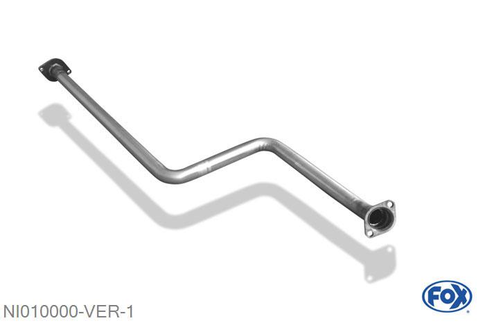 NI010000-VER, Nissan Micra K11 1.0l 40kW 1.3l 55kW 1.4l 60kW, Voordemper vervangende buis Geheel RVS